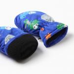 Варежки зимние детские MINAKU «Крокодилы», синие, 18 см