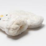 Варежки подростковые меховые MINAKU «Корона», цвет молочный, размер 19