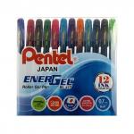 "Pentel" Набор гелевых ручек  Energel 12 цв. BL417PC12M цвет чернил: ассорти