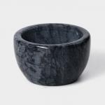 Банка для сыпучих Magistro Marte, мрамор, 150 мл, d=10 см, чёрная