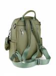 TQ183-02 Рюкзак женский, нат.кожа/текстиль, зелёный