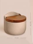 Банка для сыпучих SL Home «Стоун форест», 350 мл, 7.5?16 см, с крышкой, керамика, бежевая