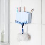 Держатель для ванных и кухонных принадлежностей на липучке, 17?7?12 см, цвет МИКС