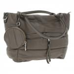 TS238-01 Сумка женская, иск.кожа/текстиль, бежевый