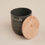 Банка для сыпучих SL Home, 15?15.5 см, с бамбуковой крышкой, серая