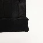 Перчатки женские из натуральной кожи, размер M, с утеплителем, чёрные