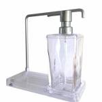 LUNA Диспенсер для моющего средства объёмом 420 мл с вращающейся вешалкой для салфетки.Размеры: 21х9,5х21 см.