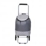 Тележка + сумка, до 30кг тм VETTA, полиэстер, 30х22х86см, 21л, колеса ЭВА d14,5см, цвет серый