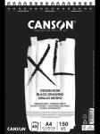 "Canson" Альбом для графики XL Black Dessin 150 г/м2 A4 21 х 42 см на спирали 40 л.