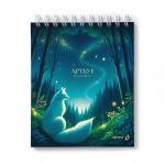 "Светоч" А167 Артбук (Скетчбук), блок белый, запечат.пластик.обл. 500мкм., жест.подложка, 100  г/м2 175*200 мм на гребне 80 л. 2 шт.