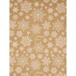 Бумага в тубусе крафтовая в рулоне «Снежинки», 0.68 ? 7 м