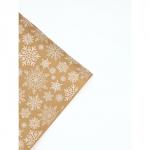 Бумага в тубусе крафтовая в рулоне «Снежинки», 0.68 ? 7 м