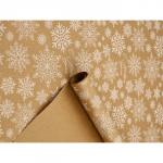 Бумага в тубусе крафтовая в рулоне «Снежинки», 0.68 ? 7 м
