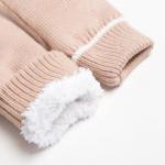 Варежки женские MINAKU однотонные, размер 6.5, бежевые