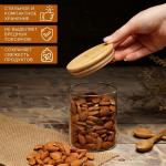 Банка для сыпучих продуктов с бамбуковой крышкой «Эко» 450 мл, 8.5?10.5 см