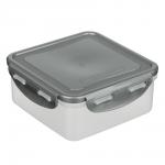 Контейнер герметичный для СВЧ с защелками тм Good&good, квадратный 0,9л, пластик