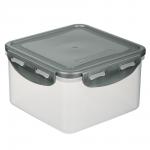Контейнер герметичный для СВЧ с защелками тм Good&good, квадратный 1,25л, пластик