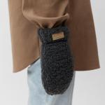 Варежки женские меховые MIST, размер 26 см, серые