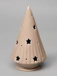 Светодиодная фигура «Ёлочка бежевая», 16.7?9.7?9.7 см, 1 LED, керамика, от батареек LR44?3, тёплый белый свет