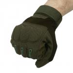 Перчатки тактические мужские Storm tactic с защитой суставов, XL, тёмно-зелёные