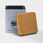 Банка для сахара «Дом и поле», 1.1 л, 12?10 см, жесть, белая