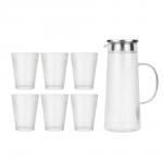 SATOSHI Набор Кувшин 1,3л, 6 стаканов 200мл, стекло, нерж.сталь