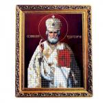 Алмазная вышивка с частичным заполнением «Николай Чудотворец» 21?25 см, холст, ёмкость