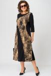 Платье EVA GRANT 7220К чёрно-бежевый