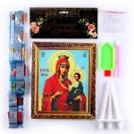 Алмазная вышивка с частичным заполнением «Богородица» 21?25 см, холст, ёмкость