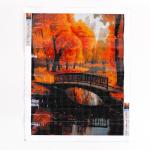 Алмазная вышивка полное заполнение «Осень в парке», 30?40 см, на холсте