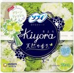 UNICHARM Ежедневные прокладки Sofy KIYORA Green Fresh для чувствительной кожи с поглотителем запаха, со свежим ароматом зелени, цветов и лайма, Размер: длина 14 см * ширина 5,5 см, 72 шт