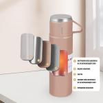 Набор «Мастер К», термос 500 мл и 3 кружки 160 мл, сохраняет тепло 12 ч, нержавеющая сталь, бежевый