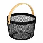 Корзина металлическая для хранения овощей и фруктов, 25,5*17 см, черная MARMITON