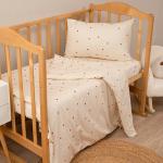 КПБ детский 'Чистый хлопок', поплин, 'Сердечки ВБ' Пододеяльник 112х147; простыня 150x190;наволочка 40х60 (1шт)