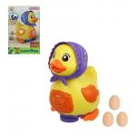 ИГРОЛЕНД Игрушка интерактивная ползунок "Утка-несушка", звук, ABS, 3хААА, 12х12х18,5 см