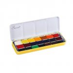 Акварель художественная в кюветах, 21 цвет ? 2.5 мл, ЗХК «Сонет», в металлическом пенале, 351101514