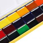 Акварель художественная в кюветах, 21 цвет ? 2.5 мл, ЗХК «Сонет», в металлическом пенале, 351101514