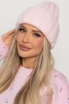 Шапка двухслойная Зимние деньки (нежно-розовая) Ш22-4М