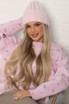 Шапка двухслойная Зимние деньки (нежно-розовая) Ш22-4М