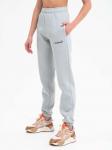 Брюки джоггеры женские светло серые с начесом