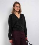 Джемпер летучая мышь (черный с люрексом)