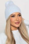 Шапка однослойная Большой город (нежно-голубая) Ш26-4М
