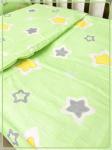 Детское постельное белье бязь Звездочки вид 3 зеленый