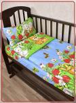 Детское постельное белье бязь День рождения зайки