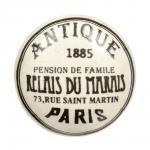 BLUMEN HAUS Ручка керамическая для мебели "Antique", цвет белый, рисунок серый