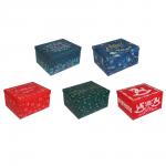 Коробка складная, 31,2x25,6x16,1 см, бумага, 5 дизайнов