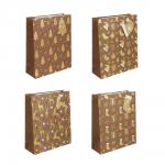 Пакет подарочный тм СНОУ БУМ 26x32x10см, бумага, 4 дизайна, арт.1