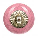 BLUMEN HAUS Ручка керамическая для мебели "Драже", цвет розовый