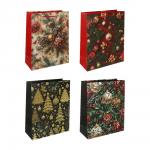 Пакет тм СНОУ БУМ подарочный, 26x32x10см, тиснение, бумага, арт.16, 4 дизайна