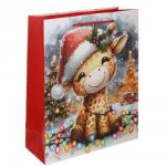 Пакет тм СНОУ БУМ подарочный, 26x32x10см, тиснение, бумага, арт.18, 4 дизайна